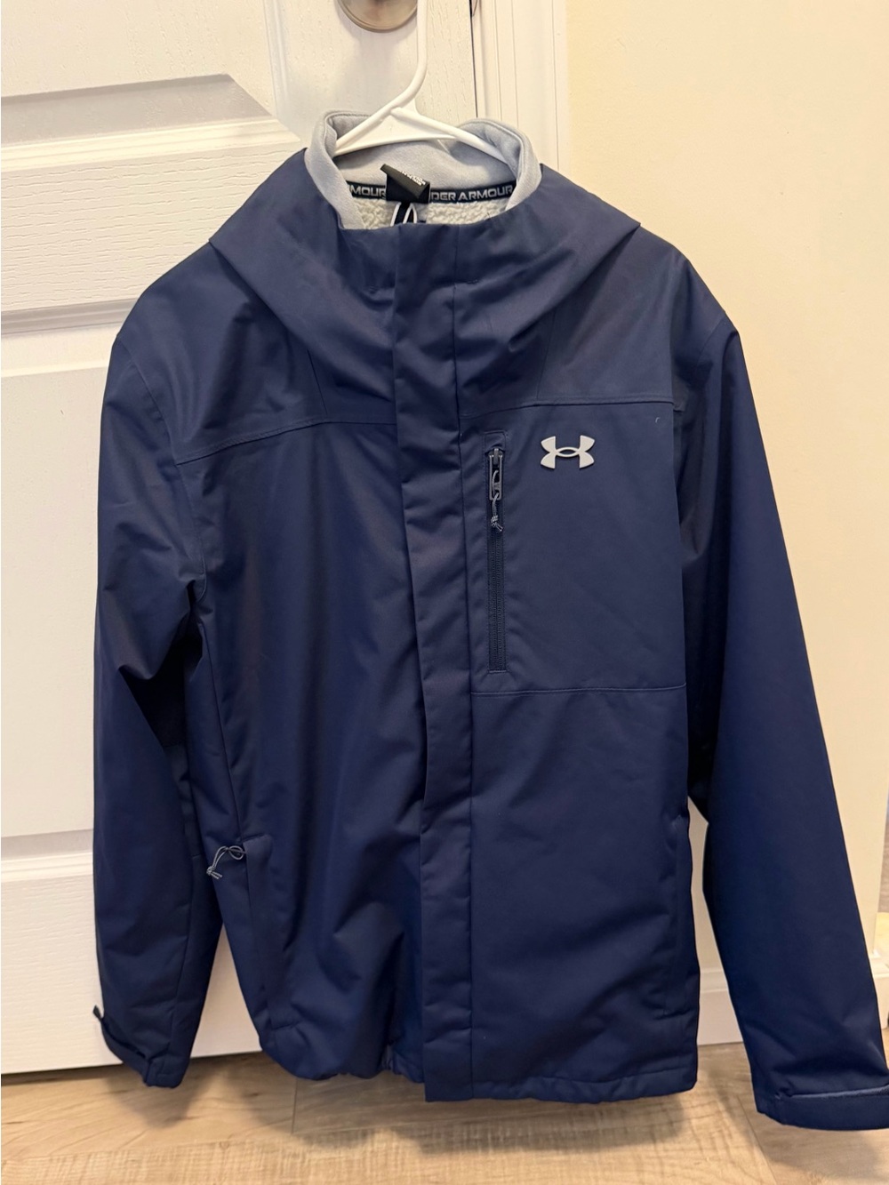 Like new MENS Under Armour Midnight Navy/Steel Porter 3-in-1 Jacket